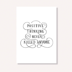 Cuadro decorativo con frase - Positive Thinking - comprar online