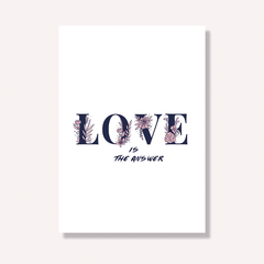 Cuadro decorativo con frase - Love Is The Answer - comprar online