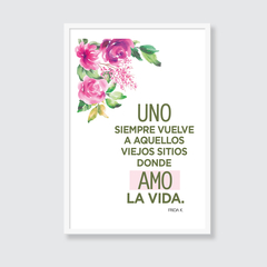 Cuadro decorativo línea Frida -Uno siempre vuelve - comprar online