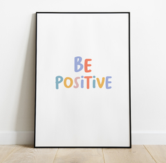 Cuadro Decorativo Estilo Acuarela - DISEÑO BE POSITIVE QUOTE