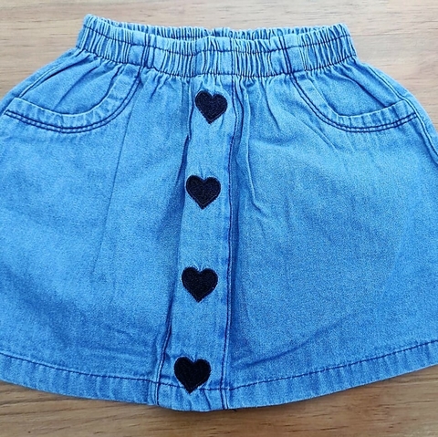 Falda Jean Corazón
