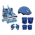 Patins Quad Roller Arco Iris Rainbowstars com LED em todas as rodinhas + KIT PROTEÇÃO!!! - loja online