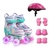 Patins Quad Roller Arco Iris Rainbowstars com LED em todas as rodinhas + KIT PROTEÇÃO!!! - Sultão Shop