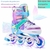 Patins Roller Inline Ajustável Com Luz De Led Com OU SEM Kit Proteção Várias Cores E Tamanhos Promoção - loja online