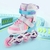 Imagem do Patins Roller Inline Ajustável Com Luz De Led Com OU SEM Kit Proteção Várias Cores E Tamanhos Promoção