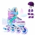 Patins Roller Inline Ajustável Com Luz De Led Com OU SEM Kit Proteção Várias Cores E Tamanhos Promoção - loja online