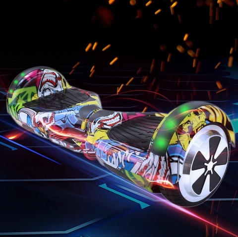 Hoverboard Overboard Infantil 6.5" / 10" com LED, Bluetooth, Bateria de Alta Capacidade e Motor Brushless