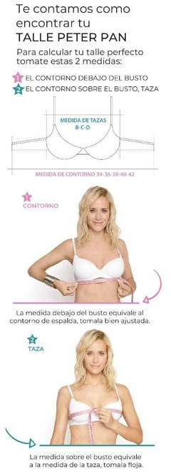 Corpiño reductor Peter Pan Control sin aro de tricot y puntilla. Cod.: 510 en internet