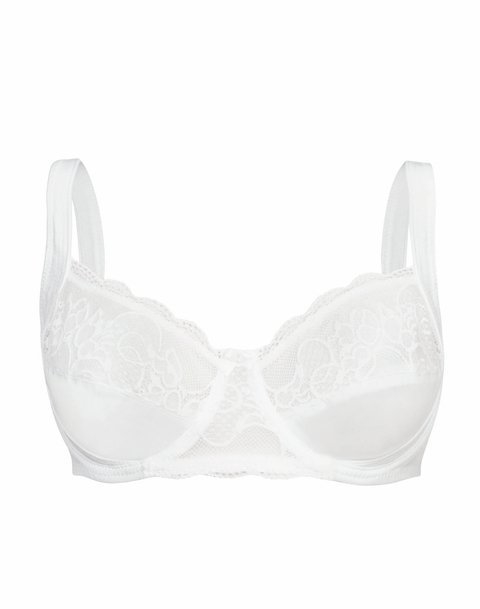 Corpiño Deville con aro, con satine de lycra y puntilla de lycra. Cod.: 497