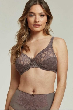 Corpiño Selu reforzado sin aro de puntilla y microfibra. Cod.: 4296 - Lenceria Cristina