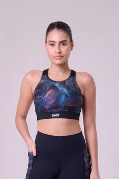 TOP GRIT BOSSA NADADOR C/ BOLSO AJUSTAVEL PRETO /ESTAMPA ALVORADA - comprar online
