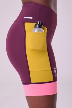 BERMUDA GRIT BOSSA 18CM VINHO / MOSTARDA / ROSA - Raça Store