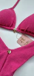 Conjunto de biquíni cortininha Lurex rosa na internet