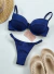 Conjunto de biquíni meia taça Azul marinho