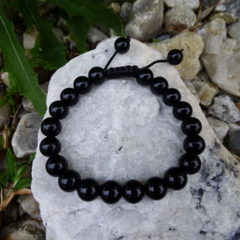 pulseira de ágata preta
