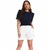 Shorts Alfaiataria Lilás e OffWhite - Elis - comprar online