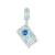 Berloque de carta de tarô A Estrela em prata 925 com cristal azul profundo — Asttery