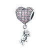 Berloque Urso no Balão Rosa