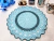 Jogo de 6 lugares americanos em croche Raio de sol azul candy