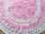 Tapete de croche Trento felpudo rosa e cinza gelo - comprar online