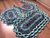 Jogo de banheiro croche decore rendado luxo mescla turquesa