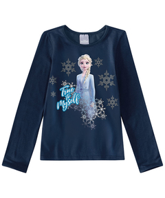 Camiseta de Manga Comprida Feminina Frozen - Malwee Kids