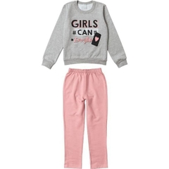 Conjunto de Moletom Flanelado Menina - Malwee Kids na internet