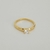 Anel solitário com zircônia folheado a ouro 18k - comprar online