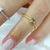 Anel de falange com pedrinhas folheado a ouro 18k