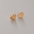 Brinco de coração pequeno folheado a ouro 18k - comprar online