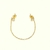 Brinco ear line com pedras cristais folheado a ouro 18k - comprar online
