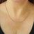 Corrente elos groumet 50cm folheada a ouro 18k