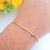 Pulseira de bolinhas amassadas folheada a ouro 18k
