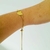 Pulseira de coração com fecho ajustável folheada a ouro 18k na internet
