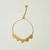 Pulseira de coração com fecho ajustável folheada a ouro 18k - comprar online