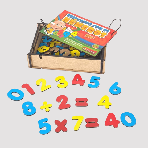Brincando com os números - Brinquedo educativo de madeira para aprender números e fazer contas - comprar online