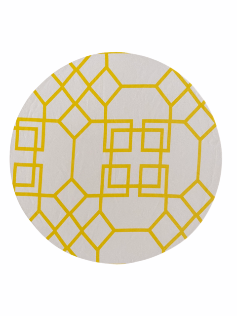CAPA DE SOUSPLAT ESTAMPA GEOMÉTRICA AMARELA