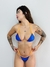 BIQUINI CORTININHA FITA EDEN AZUL E LARANJA - Bruna Tisani Boutique