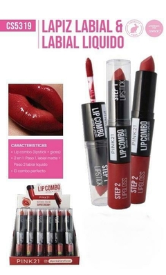 LABIAL DUO CREME Y LIQUIDO