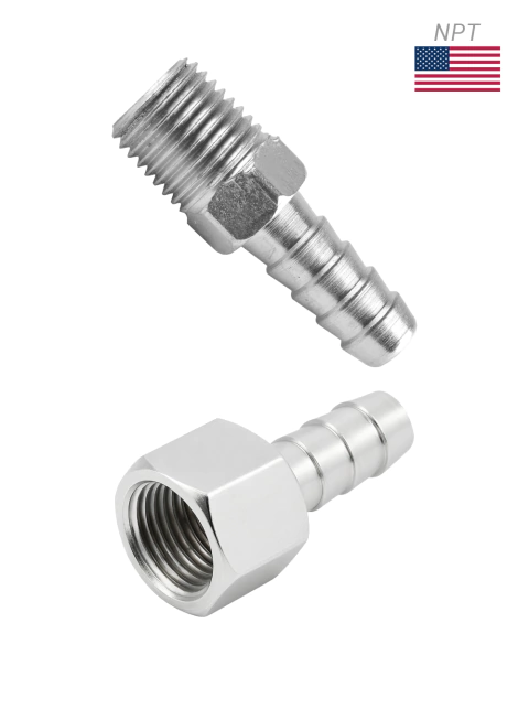 Kit conexão para mangueira sanitária atóxica (aço inox) - rosca NPT - comprar online