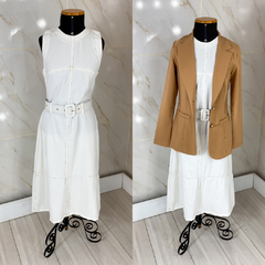 Vestido Mídi com Cinto (06 cores)