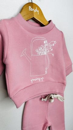 Conjunto minimo frisa estampada - Cod: 24057 - Pandy Mayorista