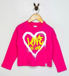 Remera nena oversized love - Cod: 24247