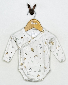 Body cruzado interlock PIMA estampado bebe - Cod: BB601 - Pandy Mayorista