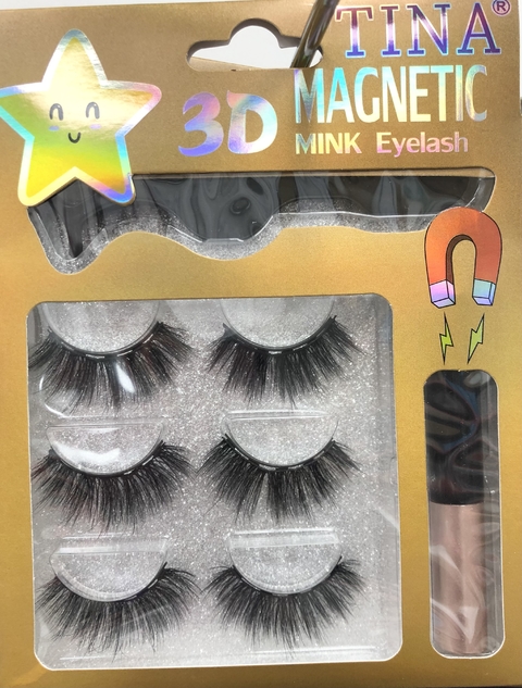 pestaña 3d magnetica tina