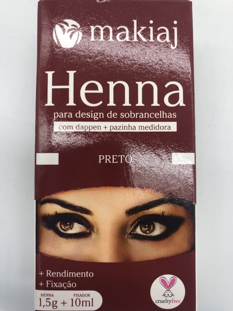 henna para diseño de cejas