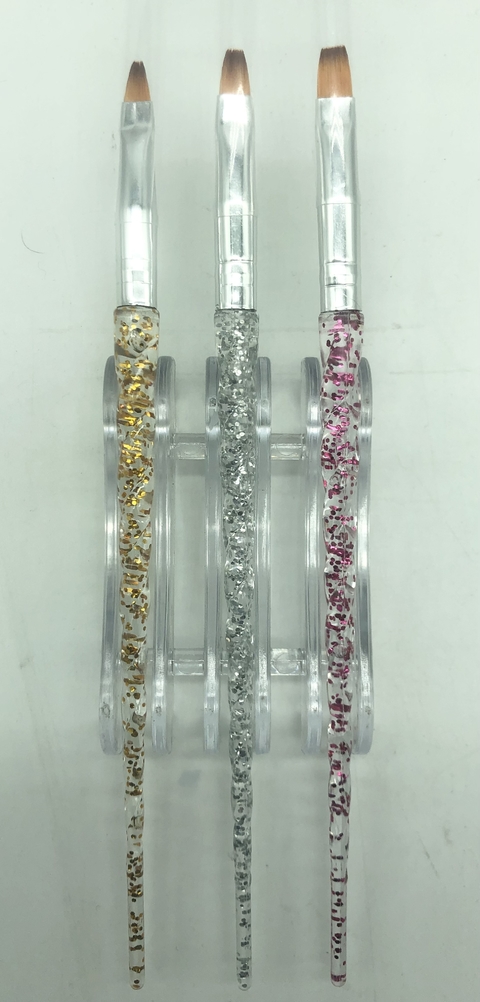 pincel con brillo para gel x3