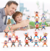 Brinquedo infantil bonecos acrobatas e equilibristas 16 peças