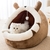 Cama de gato quente Almofada dobrável Tenda de dormir fechada para animais de estimação Macio lavável para cães - ONMY GLOBAL STORE