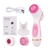 Escova de limpeza facial rotativa de silicone elétrica 3 em 1 para limpeza profunda da pele, esfoliação facial e massageador facial à prova d'água. - comprar online